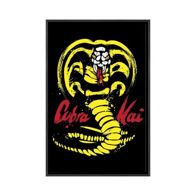 I Am Cobra Kai by Antonio Camarena - Painting Print East Urban Home Format: Distressed Black Framed Canvas, Matte Color: No Matte, Size: 48