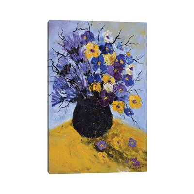 LDT109-Pansies And Cornflowers East Urban Home Size: 26