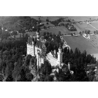 '1930s-1940s Aerial of Neuschwanstein Castle' Photographic Print on Wrapped Canvas East Urban Home Size: 12