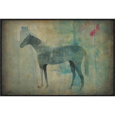 'Cheval Noir v3' Graphic Art Print on Canvas East Urban Home Format: Framed Canvas, Matte Color: No Matte, Size: 12.8