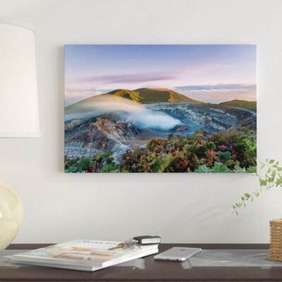 'Poas Volcano At Sunrise, Costa Rica' By Matteo Colombo Graphic Art Print on Canvas East Urban Home Size: 26