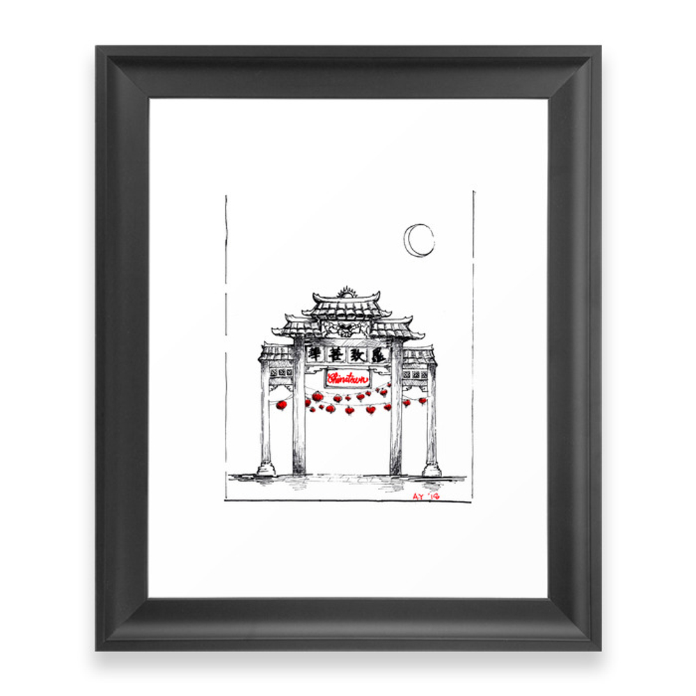 Wander With Yu - Chinatown Framed Artwork by designbyyu