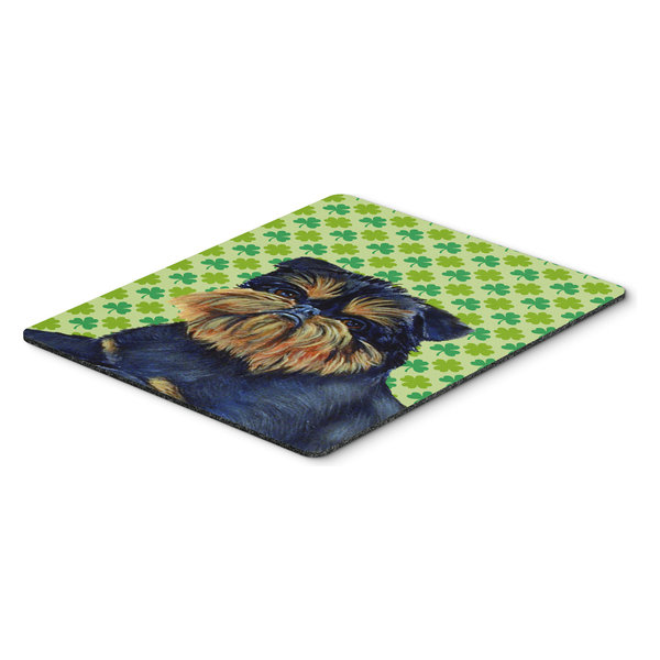 Brussels Griffon St. Patrick's Day Shamrock Mouse Pad, Hot Pad/Trivet