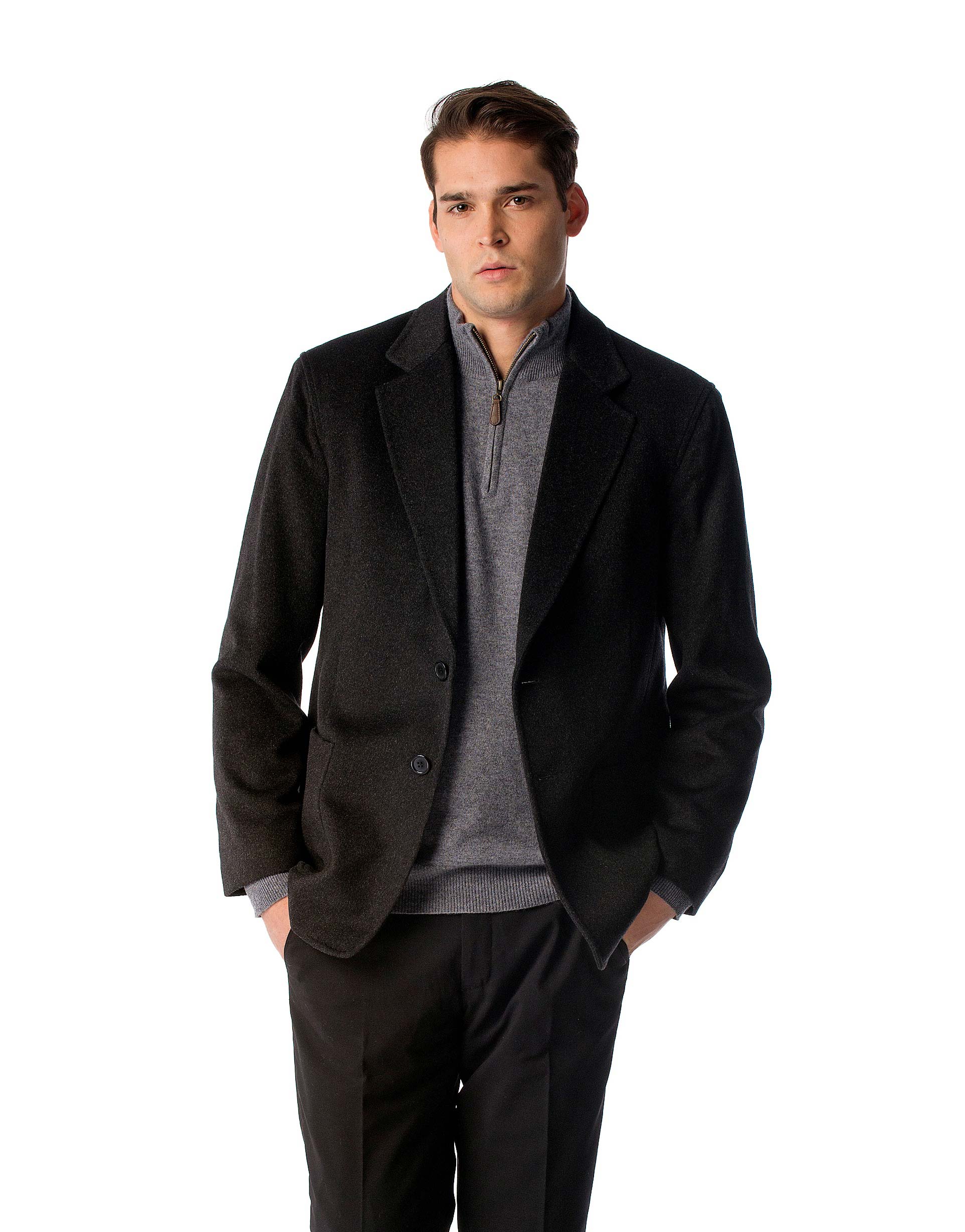 Cashmere Sport Coat for Men (Charcoal, 44)