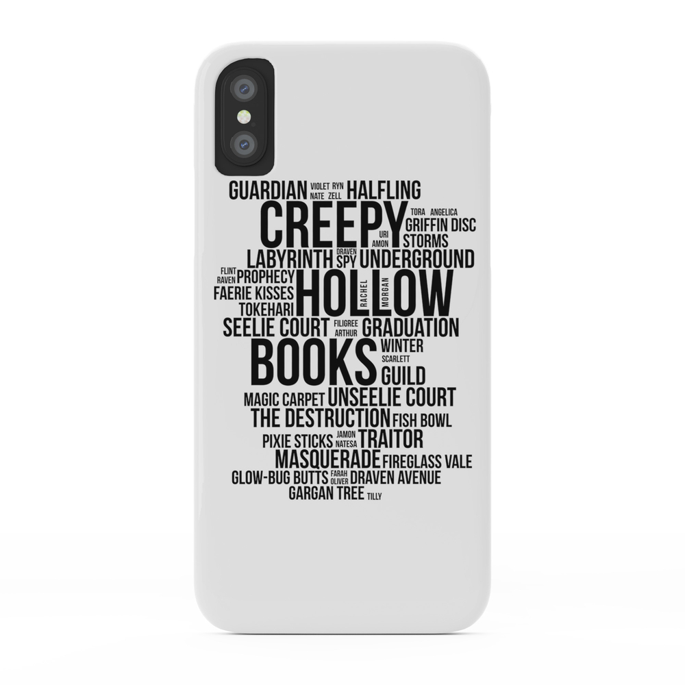 Violet's Story - Black on White Phone Case by authorrachelmorgan