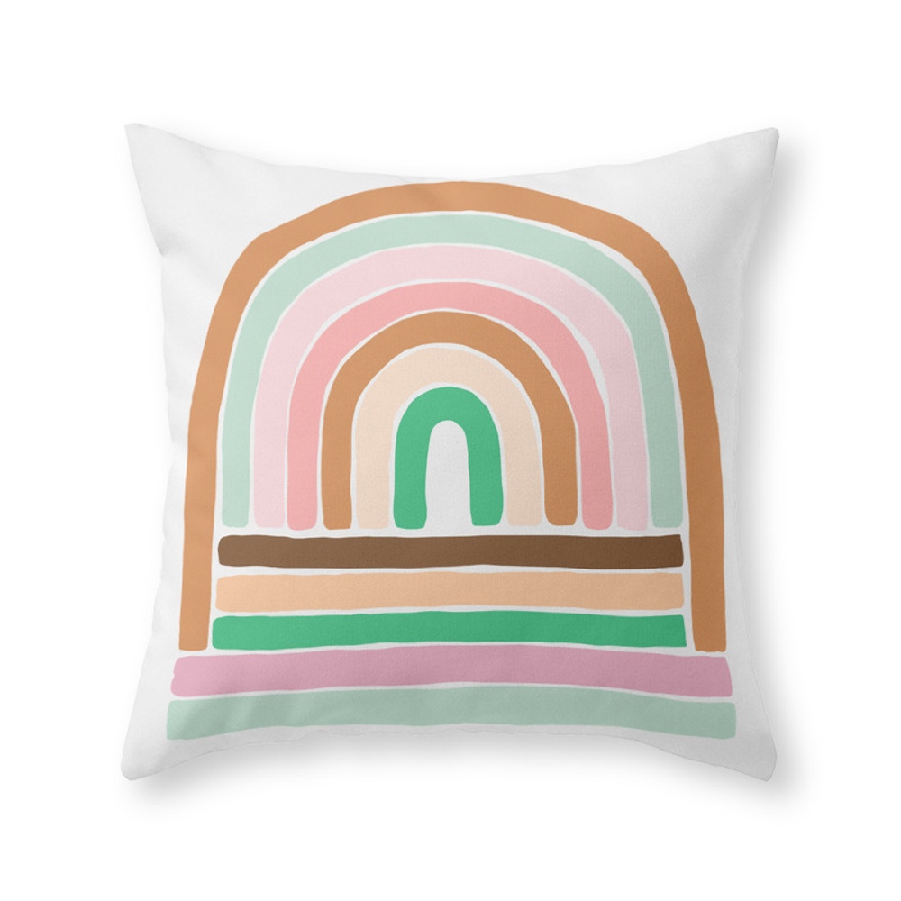 Rainbow : Original Throw Pillow by amblehaze