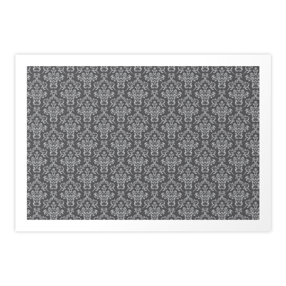 Damask in Grey Art Print by shopability