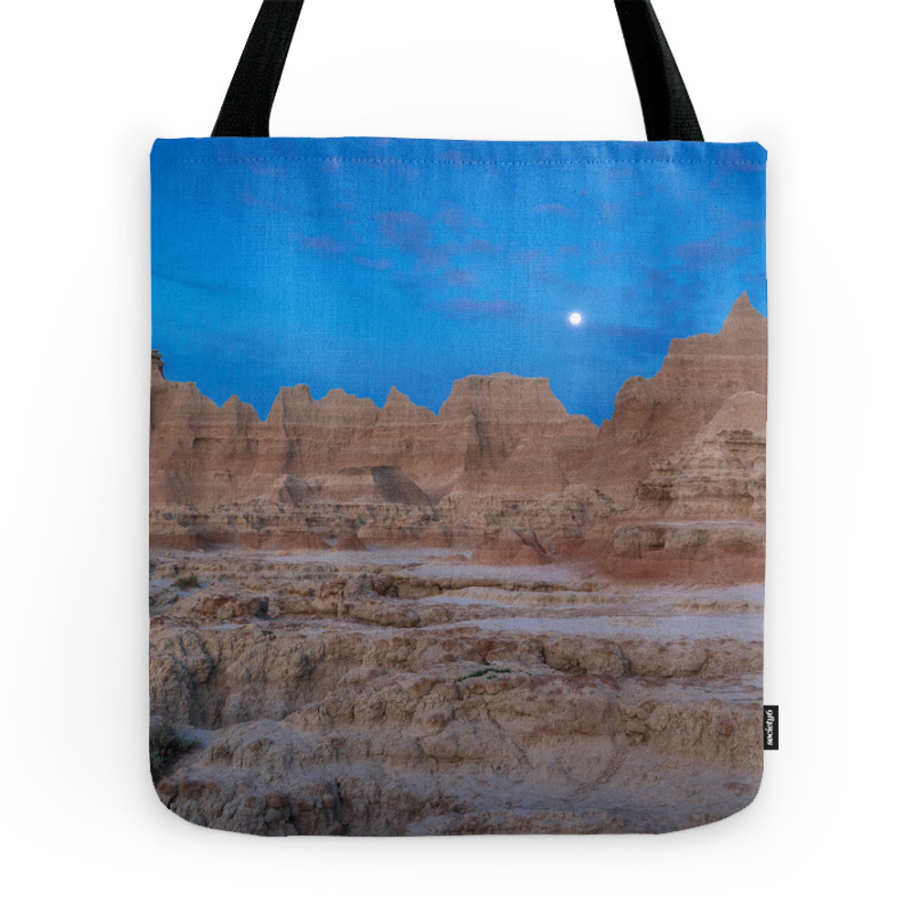 Dawn at the Badlands Tote Bag by jmccool