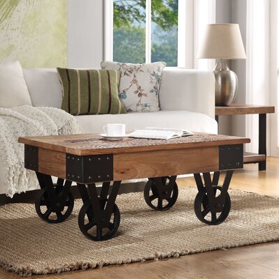 Bolebroke Wheel Coffee Table Williston Forge