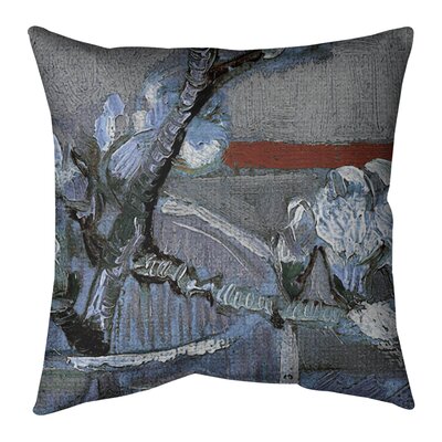 Vincent Van Gogh Blossoming Almond Branch in a Glass Floor Pillow - Standard ArtVerse Size: 36