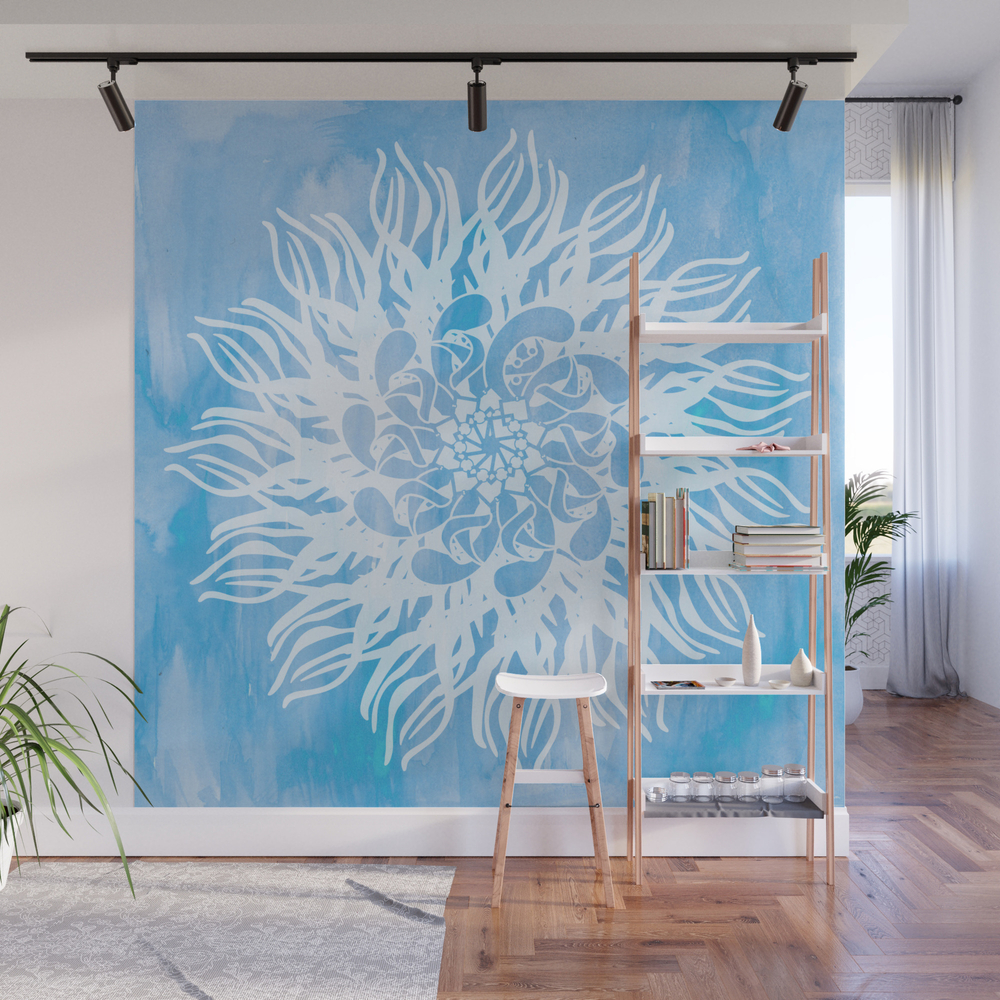 Mandala Madness - Snowflake Wall Mural by stellapappi