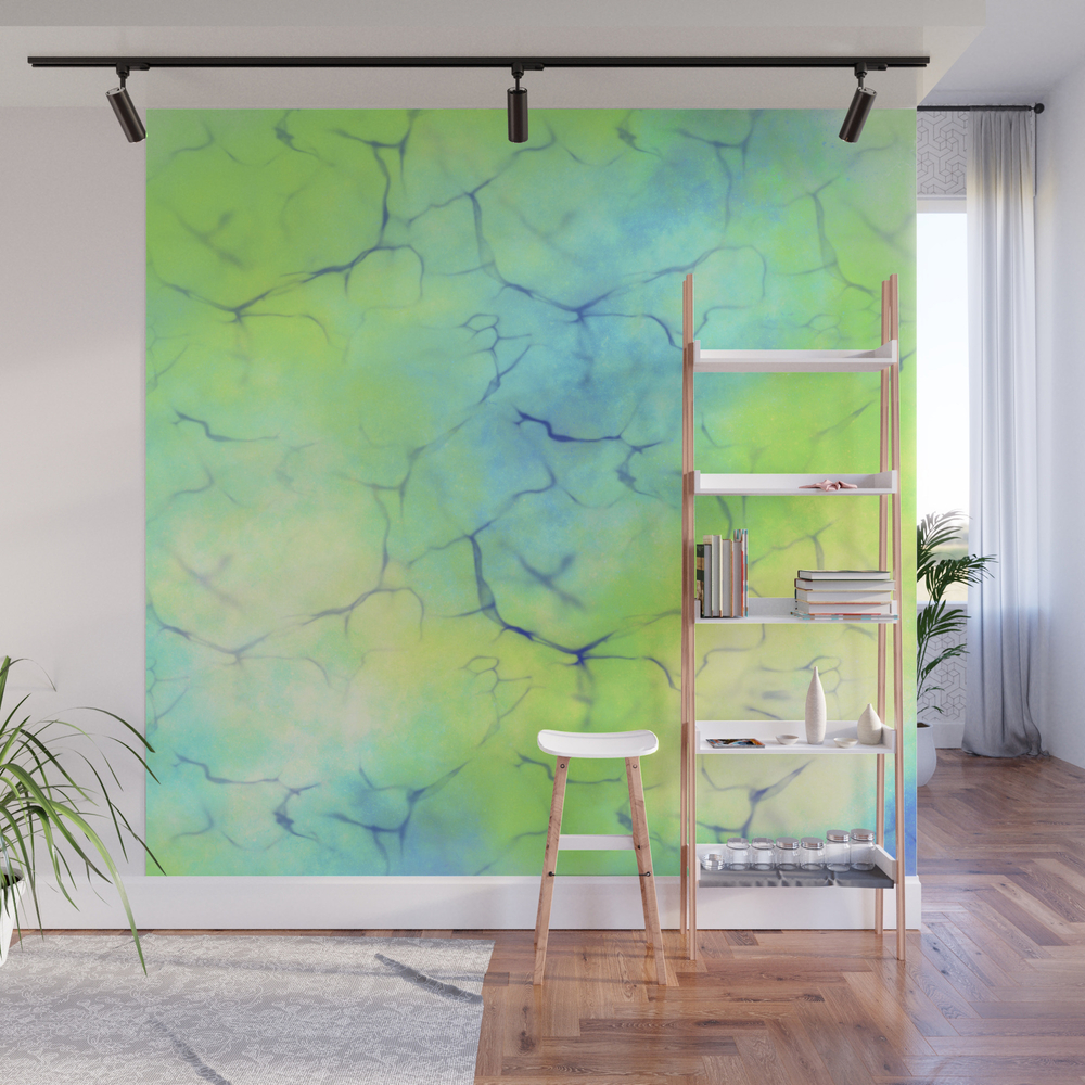 Fluorescent Marble Wall Mural by designocreate