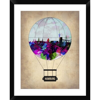 'Hamburg Air Balloon' Framed Graphic Art Print Naxart Size: 30