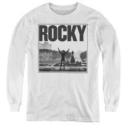 Rocky Top Of Stairs - Youth Long Sleeve Tee - White